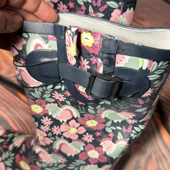 Western Chief Rain Boots Shabby Chick Navy size 7 woman’s - Picture 7 of 9